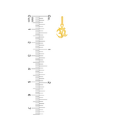 22K Gold "Om" Pendant with Intricate Detailing